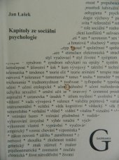 kniha Kapitoly ze sociální psychologie I. pracovní texty pro studenty Doplňkového pedagogického studia č. 3, Gaudeamus 2003