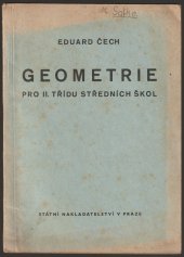 kniha Geometrie pro II. třídu středních škol, Státní nakladatelství 1949