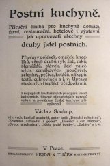 kniha Postní kuchyně, Hejda a Tuček 1908