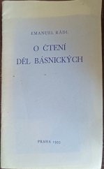 kniha O čtení děl básnických, Jaroslav Šimsa 1935