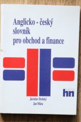 kniha Anglicko-český a česko-anglický slovník pro obchod a finance., Economia 1991