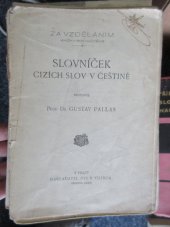kniha Slovníček cizích slov v češtině, Jos. R. Vilímek 1921