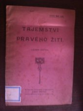 kniha Tajemství pravého žití Léčení dietou, Štětka 1911
