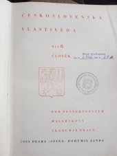 kniha Československá vlastivěda díl 2. - Člověk, Sfinx 1933