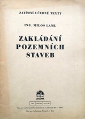 kniha Zakládání pozemních staveb ..., Ústav pro učebné pomůcky průmyslových a odborných škol 1946