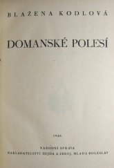 kniha Domanské polesí, Nár. správa nakl. Hejda & Zbroj 1946
