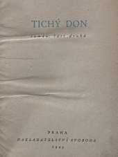 kniha Tichý Don Část druhá Román., Svoboda 1945
