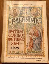 kniha Kalendář Matice cyrilometodějské na rok 1929, Matice Cyrillo-Methodějská 1928