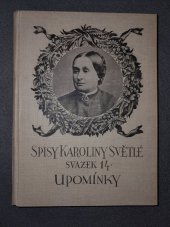 kniha Upomínky, J. Otto 1925