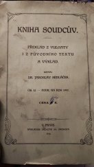 kniha Výklad knih písma svatého starého zákona Oddělení I. - Kniha soudcův - Překlad z Vulgaty i z původního textu a výklad., Dědictví sv. Prokopa 1910