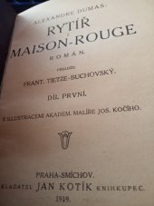 kniha Rytíř z Maison-Rouge Rom., Kotík 1919