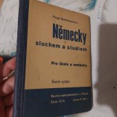 kniha Německy sluchem a studiem pro školu a samouky, Státní nakladatelství 1939