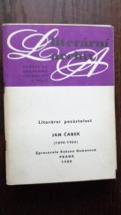 kniha Jan Čarek 1898-1966 : literární pozůstalost, Literární archiv Památníku národního písemnictví 1980