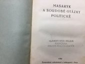 kniha Masaryk a soudobé otázky politické, Komunistické nakl. a knihk. 1926