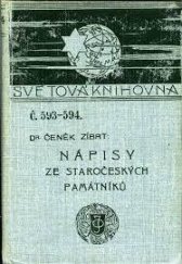 kniha Nápisy ze staročeských štambuchů a památníků až do doby probuzenské. Sbírka 1, J. Otto 1907