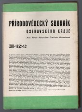 kniha Přírodovědecký sborník Ostravského kraje, rok 1952, Slezský studijní ústav 1952