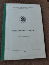 kniha Krmivářské tabulky, Mendelova zemědělská a lesnická univerzita 1995