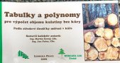 kniha Tabulky a polynomy pro výpočet objemu kulatiny bez kůry podle středové tloušťky měřené v kůře, Lesnická práce 2002