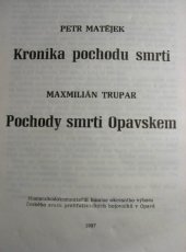 kniha Kronika pochodu smrti, Dům polit. výchovy OV KSČ 1987