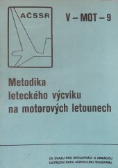 kniha Metodika leteckého výcviku na motorových letounech V - MOT - 9, Svazarm 1975
