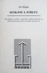 kniha Setkání a střety  Poznámky a úvahy o působení vnějších faktorů na politické postoje české novodobé společnosti , Index 1983