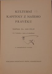 kniha Kulturní kapitoly z našeho pravěku, Společnost přátel starožitností 1940