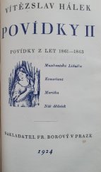 kniha Povídky II povídky z let 1861-1863, Fr. Borový 1924
