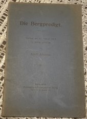 kniha Die Bergpredigt, Berlin 1914