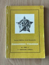 kniha Československá vyznamenání. Díl 6., část a, - 2. národní odboj, Pobočka České numismatické společnosti 1973