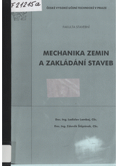 kniha Mechanika zemin a zakládání staveb, ČVUT 2005