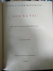 kniha Rok na vsi Sv. 1 - Podzim a zima - kronika moravské dědiny., Vyšehrad 1949