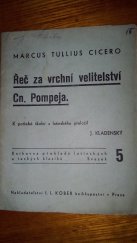 kniha Řeč za vrchní velitelství Cn. Pompeja, I.L. Kober 1914