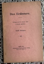 kniha Das Erdinnere, Berlin 1914