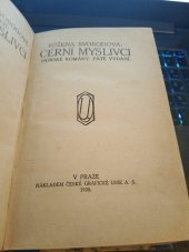 kniha Černí myslivci horské romány, Česká grafická Unie 1920