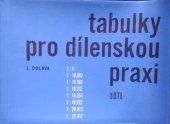 kniha Tabulky pro dílenskou praxi kapesní příručka, SNTL 1969