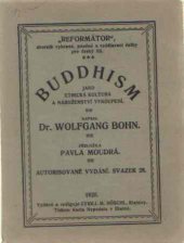 kniha Buddhism jako ethická kultura v náboženství vykoupení, Höschl 1920