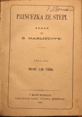 kniha Princezka ze stepi [Díl druhý] román., Karel Vačlena 1885