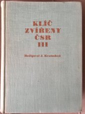 kniha Klíč zvířeny ČSR 3. Díl  Vzdušnicovci, ČSAV 1959