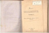 kniha Malý deklamátor český Sbírka nejoblíbenějších deklamací vážných i žertovných, Alois Hynek 1875