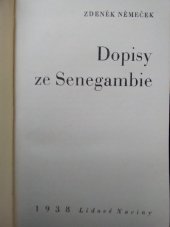 kniha Dopisy ze Senegambie, Lidové noviny 1938