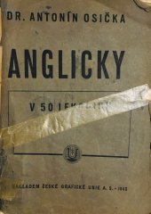 kniha Anglicky v 50 lekcích se slovníčkem a klíčem k překladům, Česká grafická Unie 1945