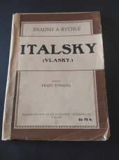 kniha Italsky snadno a rychle v praktických větách, Jindřich Bačkovský 1939