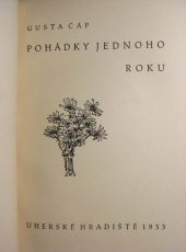 kniha Pohádky jednoho roku, A. Kiesswetter 1933