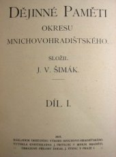 kniha Dějinné paměti okresu mnichovohradištského. Díl I., Okresní výbor mnichovo-hradištský 1917