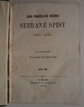 kniha Jana Pravoslava Koubka Sebrané spisy veršem i prozou. Díl III, Karel Bellmann 1857