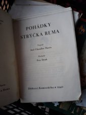 kniha Pohádky strýčka Rema, Dědictví Komenského 1940