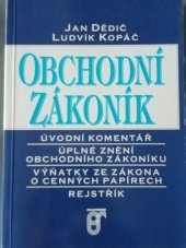 kniha Obchodní zákoník Úv. komentář, Prospektrum 1993