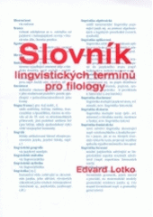 kniha Slovník lingvistických termínů pro filology, Univerzita Palackého 2003