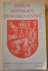 kniha Ústava republiky československé, Státní nakladatelství 1923
