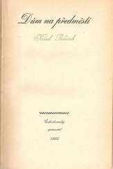 kniha Dům na předměstí, Československý spisovatel 1955